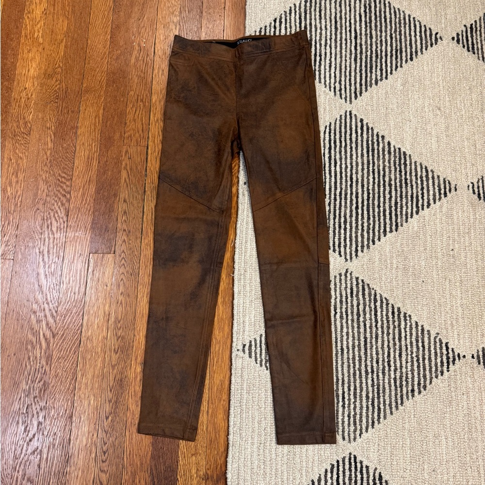 Brown Faux Leather Pleather Edgy Leggings - Picture 8 of 8